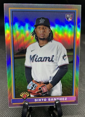 2021 Bowman Chrome '91 Bowman Refractors #91B-SS Sixto Sanchez RC - Marlins