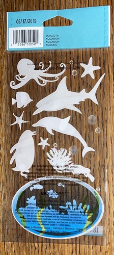 RARE Jolees Aquarium Sea Life Shark Dolphin Octopus, Star Fish Penguin Stickers - Picture 5 of 5
