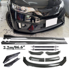 Carbon Fiber Front Bumper Lip Spoiler Side Skirt For Honda Fit 2006-20 Y