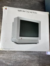 1988 vintage AppleColor Composite Monitor A2M6020 BOX Apple Rainbow logo II IIc