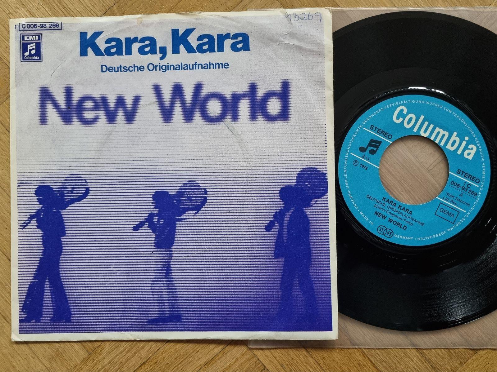 7"" Single New World - Kara, Kara Vinyl Germany SUNG IN GERMAN