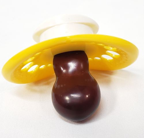 Vintage Ulti MAM Pacifier Yellow Red Car 1995 Sassy Orthodontic Latex Nipple - Picture 3 of 18