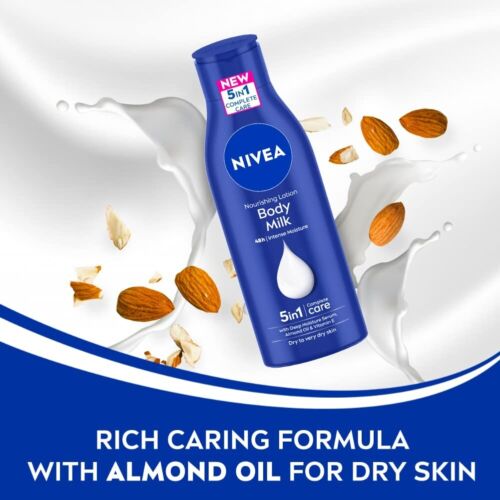 NIVEA Nourishing Body Milk 200ml Body Lotion with 48H Deep Moisture Serum - Picture 2 of 5