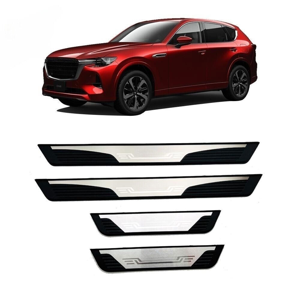 Set Van 5 Koolstofvezel Drempelbeschermingsstickers Voor Mazda CX-60
