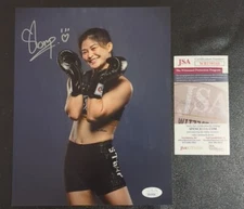 Stamp Fairtex Signed ONE FC MMA muay thai Signed 8x10 Photo JSA Cert Autograph