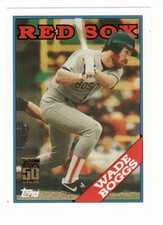 WADE BOGGS RED SOX 2001 50th YEAR TOPPS REPRINT INSERT #38 of 50 (BQ)