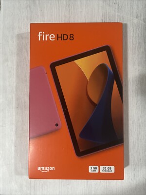 Amazon Fire HD 8 Latest 2024 8'' HD tablet with Wi-Fi 3GB / 32 GB, Hibiscus (Red)