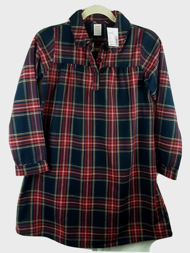 NEW Gymboree Girls Plaid Flannel Nightgown Size Large 10-12 Gymmies pajama dress - Picture 3 of 8