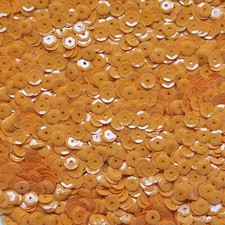 6mm Cup Sequins Golden Orange Opaque. Made in USA