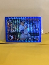 2024 Topps Chrome Giancarlo Stanton #275 Base & Blue Wave   Refractor /75 SSP