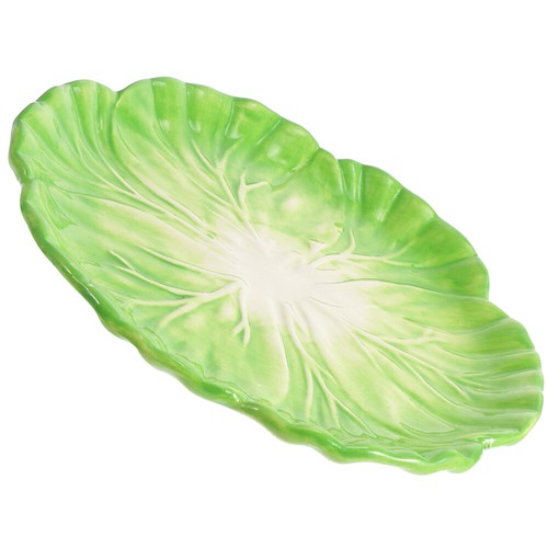 Cabbage Pottery Leaf Shape Plate Porcelain Plate Dinnerware Series Dinnerware Trade
