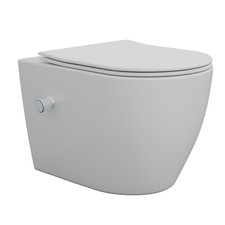 WC sospeso in ceramica senza bordo lavello HAGO® con funzione bidet sedile WC abbassamento automatico