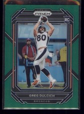 2022 Panini Prizm Greg Dulcich #360 Green Rookie