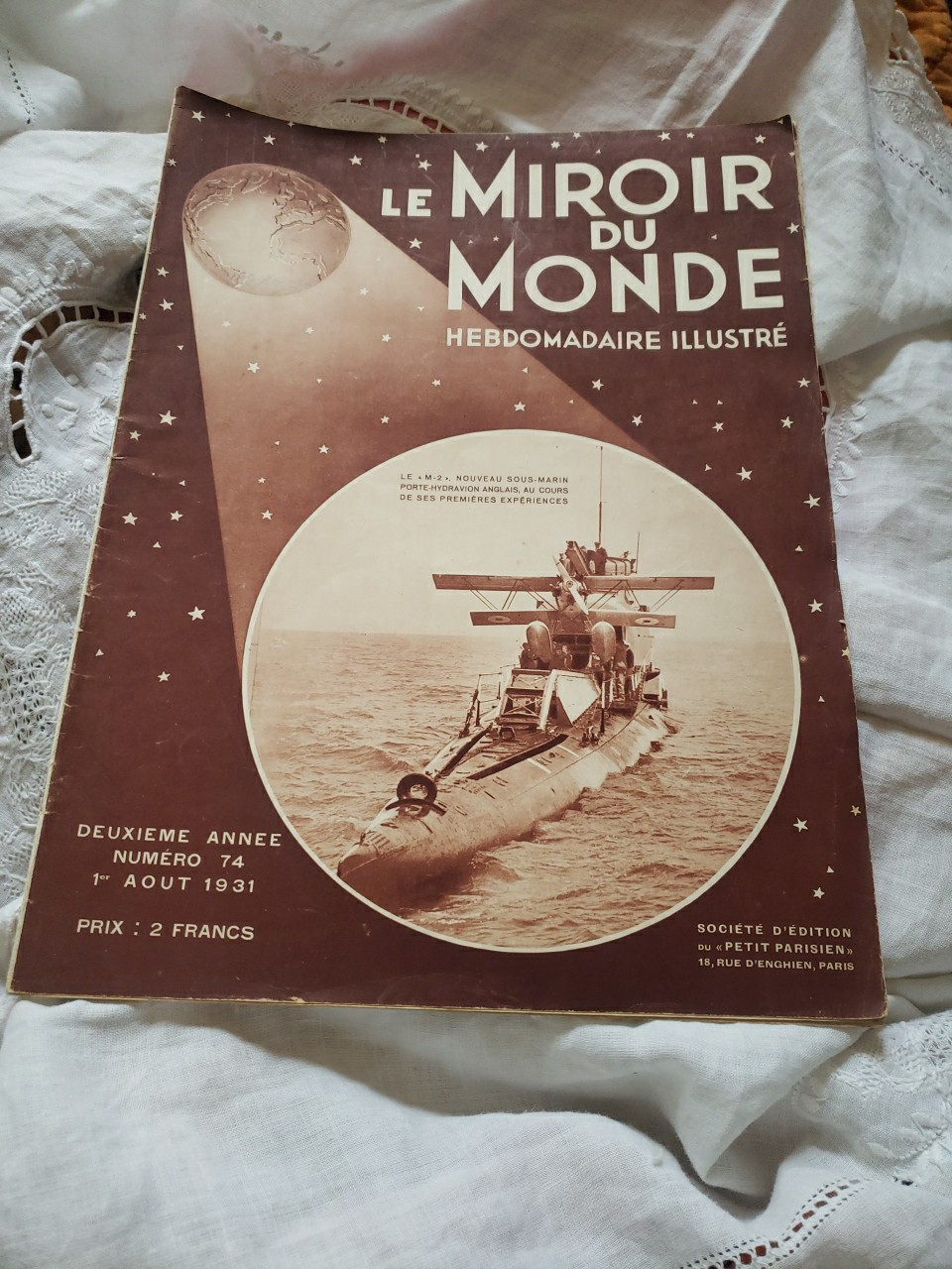 Le Mirour Du Monde,  1 Aout 1931. French Magazine 