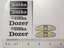 Stickers For Mighty Tonka Dozer Bulldozer Black On Clear  Guage Cluster Decals.