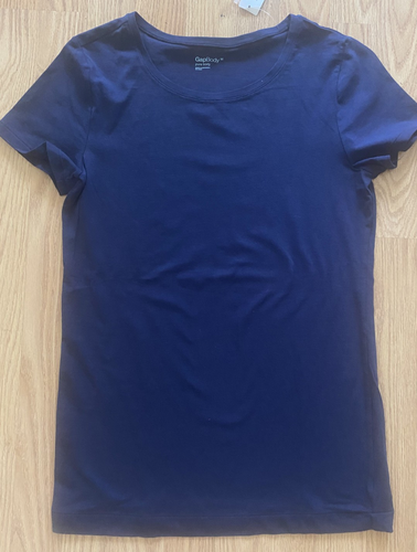 Neu mit Etikett GAP BODY Damen-T-Shirts Modal/Baumwolle marineblau Größe Medium