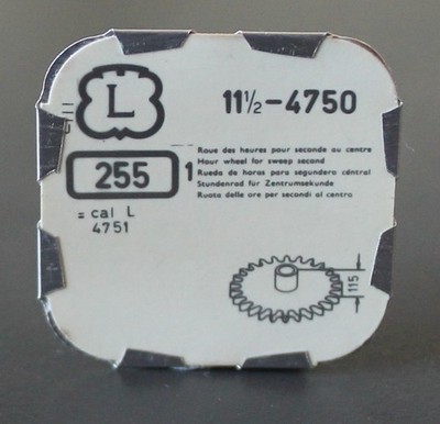 Landeron Cal 4750 - Part 255 Hour Wheel for Sweep Second - NOS  Swiss Original