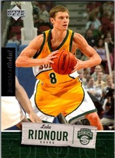 Luke Ridnour 89 Upper Deck Rookie Debut LP Sports Card. rookie card picture