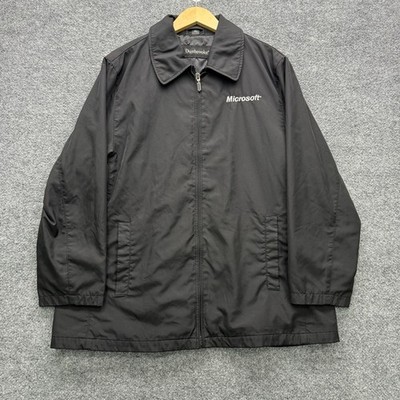 Dunbrooke Microsoft Jacket Mens XL Black Long Sleeve Lined Outdoor Tech Promo