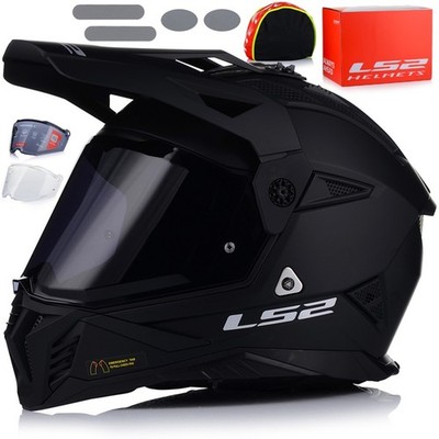 Enduro MX Quad Helm | LS2 MX702 Pioneer II | Crosshelm mit Sonenblende 2xVisiere