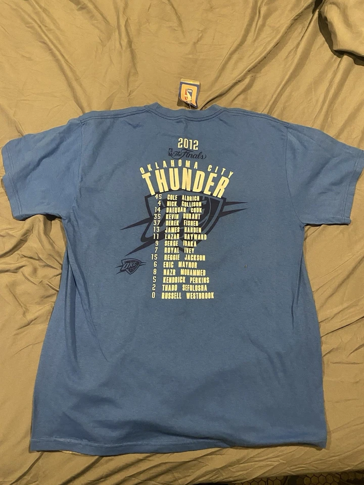 2012 NBA Finals OKC Thunder Men's Large (Dead Stock, Vintage) - Image 2 of 3