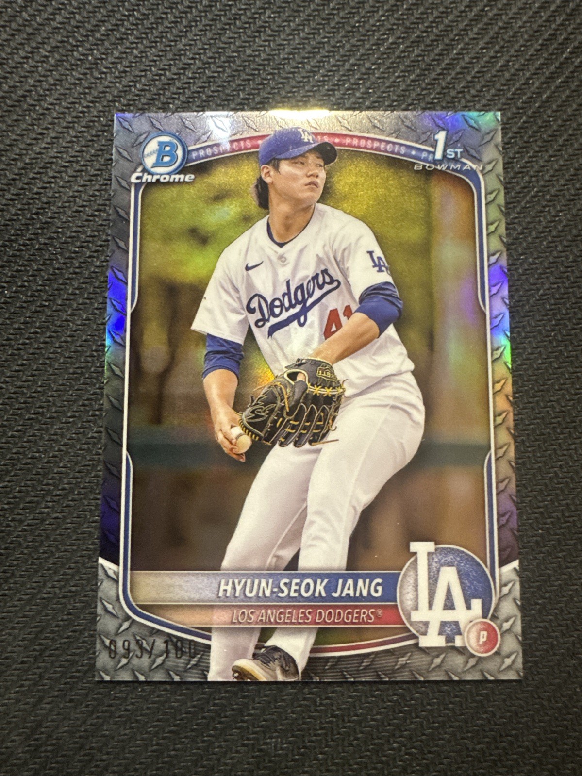 2025 Bowman - Hyun-Seok Jang #BCP-51 Chrome Prospects Steel Refractor 093/100