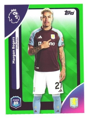 2025-26 Topps Premier League Aston Villa Green Parallel Morgan Rogers