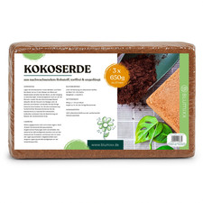 Kokoserde 3x650g torffreies Substrat für Pflanzen, Garten & Terrarium ca. 27 L