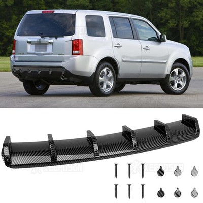For Honda Pilot 2003-2023 Carbon Fiber Style Rear Diffuser Bumper Spoiler Lip
