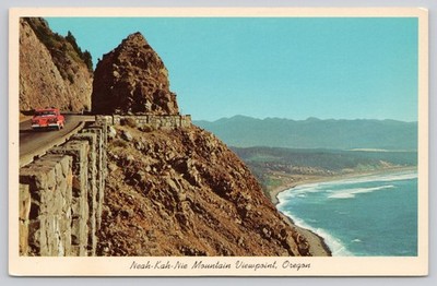 Neah-Kah-Nie Mountain Viewpoint Oregon Vintage Photochrome Postcard