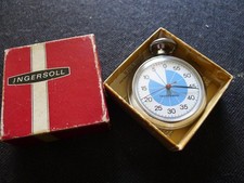 INGERSOLL Yachtsman 50mm Chromed Stop TimerPocket Watch.. .Original Box . TLC