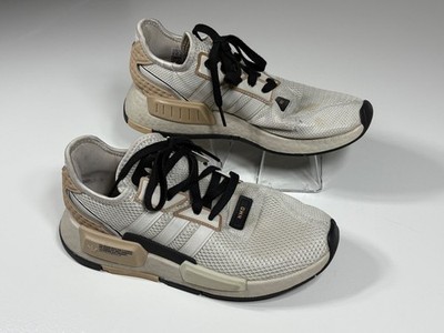 adidas NMD Shoes Men 8 Black White Beige Boost Streetwear Running