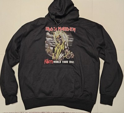 Iron Maiden Retro Killers World Tour 1981 Hoodie 2XL Black Pullover Bravado