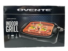 Ovente Hot Plate Indoor Grill Black 13x10in Non-Stick Electric