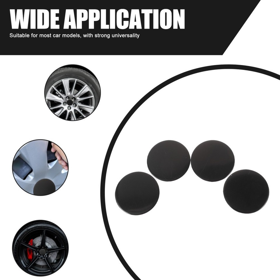 4Pcs Car Hub Caps 45Mm Black Aluminum Durable Center Cover Set | eBay ...