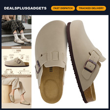Comfortable Cork Footbed Clogs for Women - Slip-On Fall Shoes, Casual Footwear