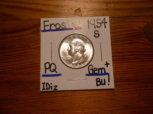 1954S Washington Quarter Gem BU+ FROSTY!!!! PQ!!!! SWEEEEEEEEEET!!!!!!