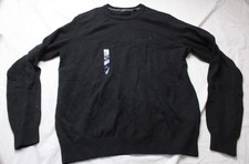 IZOD Men's Premium Essentials Solid Crew Neck Sweater JK5 Black Large NWT