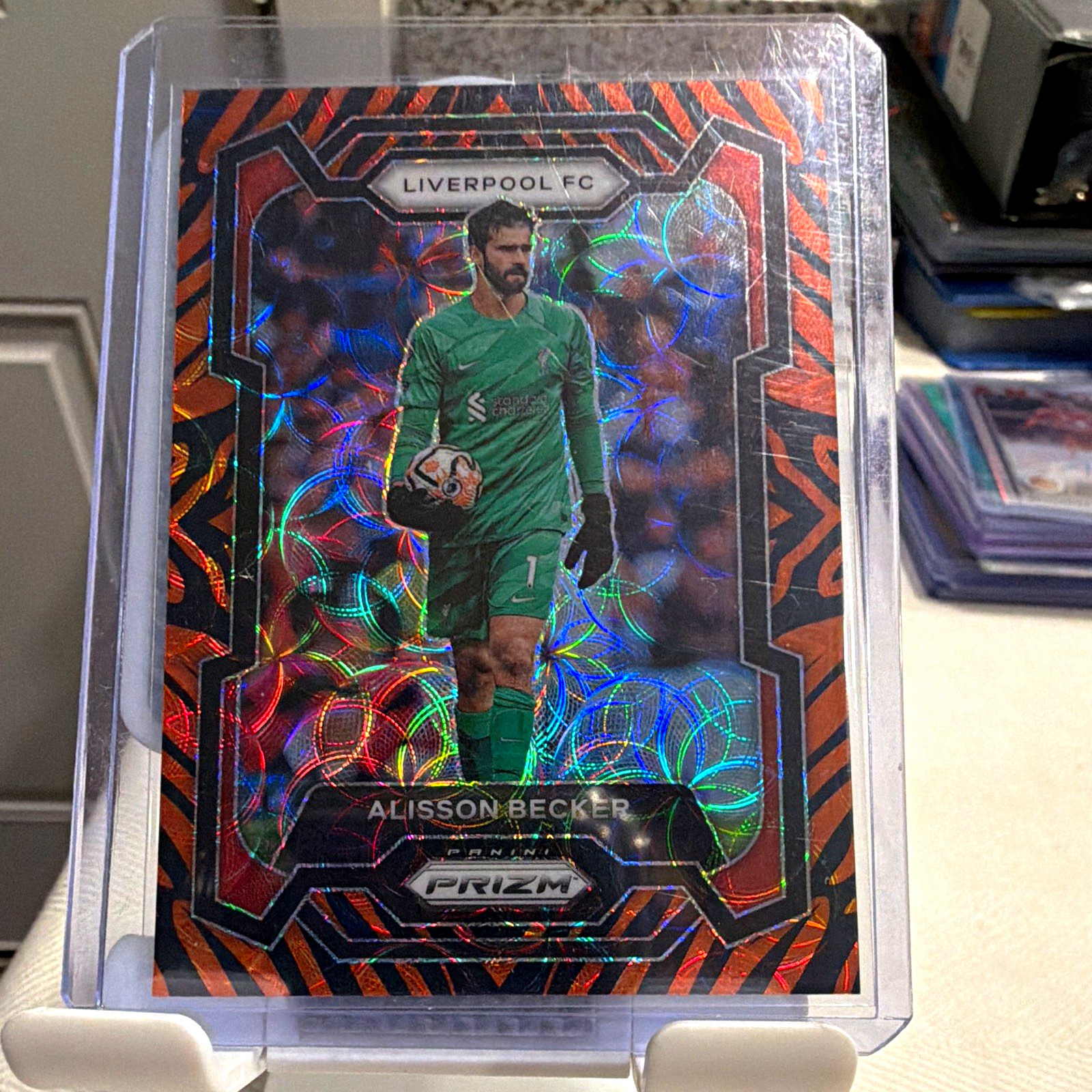 Panini 2023-24 Prizm Premier League Alisson Becker Tiger Liverpool