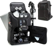 USA Gear Digital Camera Backpack DSLR Photo Bag with Comfort Design Rain Cover