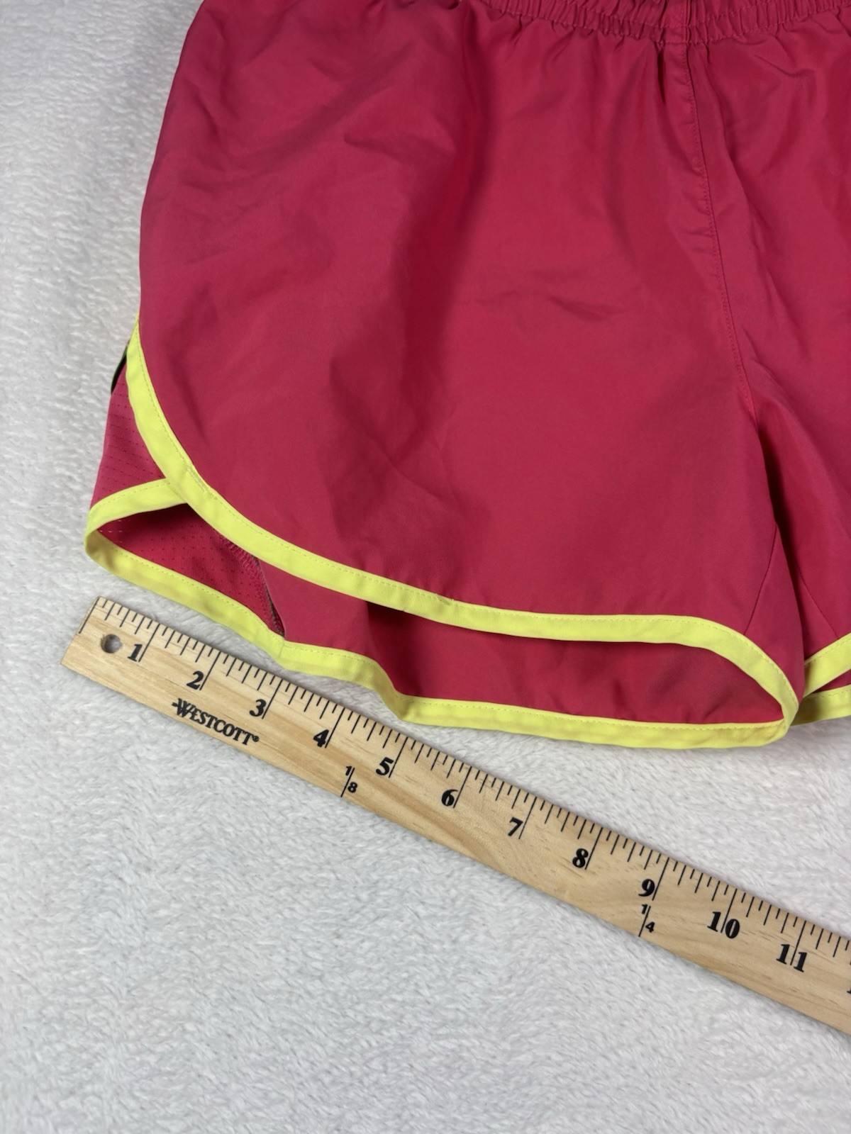 Women’s Adidas Pink and Yellow Running Lined Shorts Size Small Running Shorts