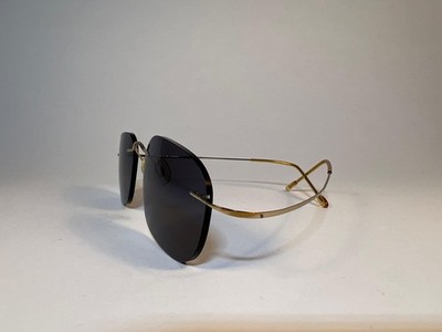 Vintage 100% Beta Titanium Rimless Sunglasses Mod.103   NOS   Ultra Lightweight