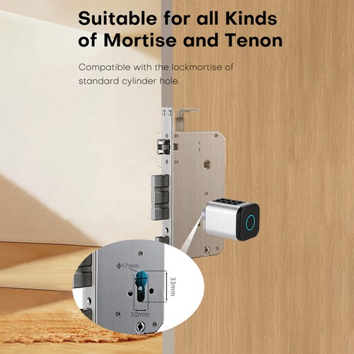 60mm~90mm Smart Fingerprint Door Lock Biometric Door Lock Card Tuya App Control - Picture 10 of 20