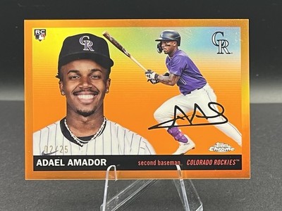 Adael Amador RC /25 True Orange Refractor 2025 Topps Chrome Platinum #358 Rookie