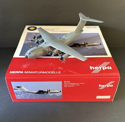 Herpa 1:200 Royal Malaysian Air Force Airbus A400M Atlas M54-01 557764 Model
