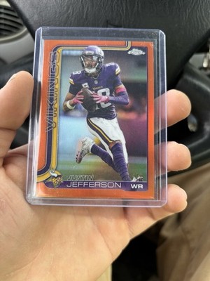 2025 Topps Chrome - Justin Jefferson True orange refractor/25