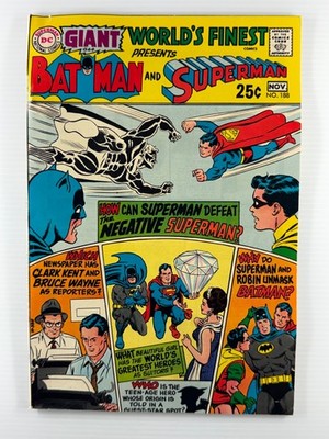 WORLD S FINEST COMICS GIANT No 188 Nov 1969 DC Comics Silver Age