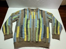 Vintage TOSANI Knit Sweater Mens XL Made In Canada Geometric