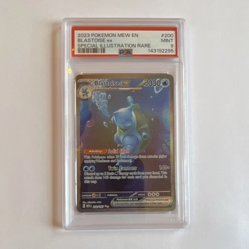 Pokémon Blastoise ex Special Illustration Rare Holo 200/165 SV151 330 HP PSA 9
