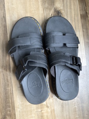 Dr. Martens Chilton‎ Sandals Mens 11 Black Slides Adjustable Straps Dr. Martens Chilton Black Leather Slide Sandals Men main image 2